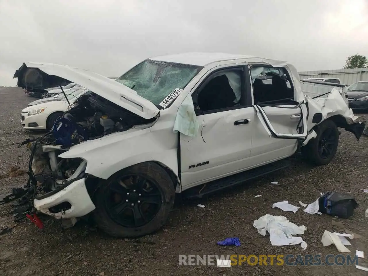 1 Photograph of a damaged car 1C6SRFFT2LN385269 RAM 1500 2020