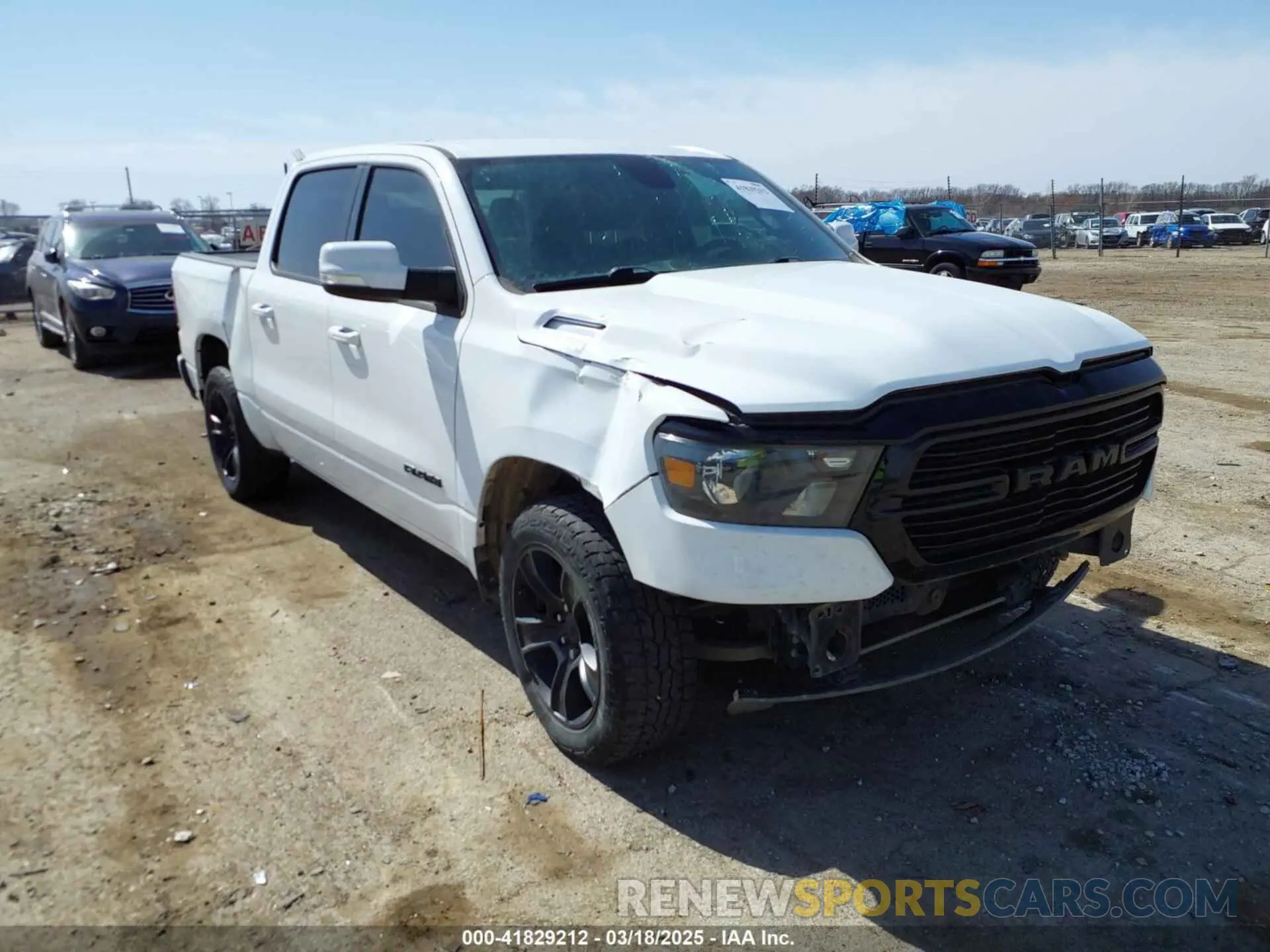1 Photograph of a damaged car 1C6SRFFT3LN347291 RAM 1500 2020