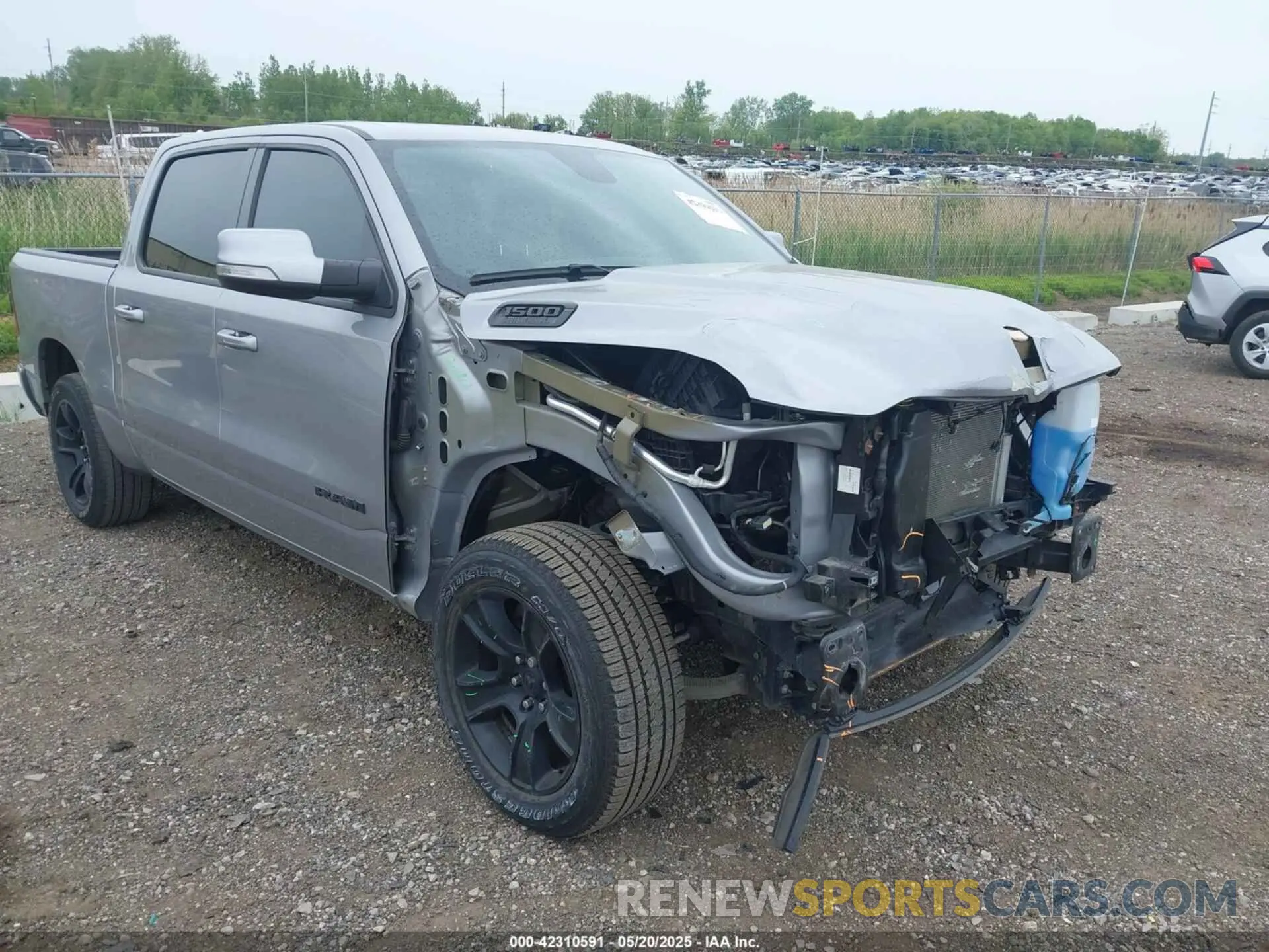 1 Photograph of a damaged car 1C6SRFFT5LN184997 RAM 1500 2020