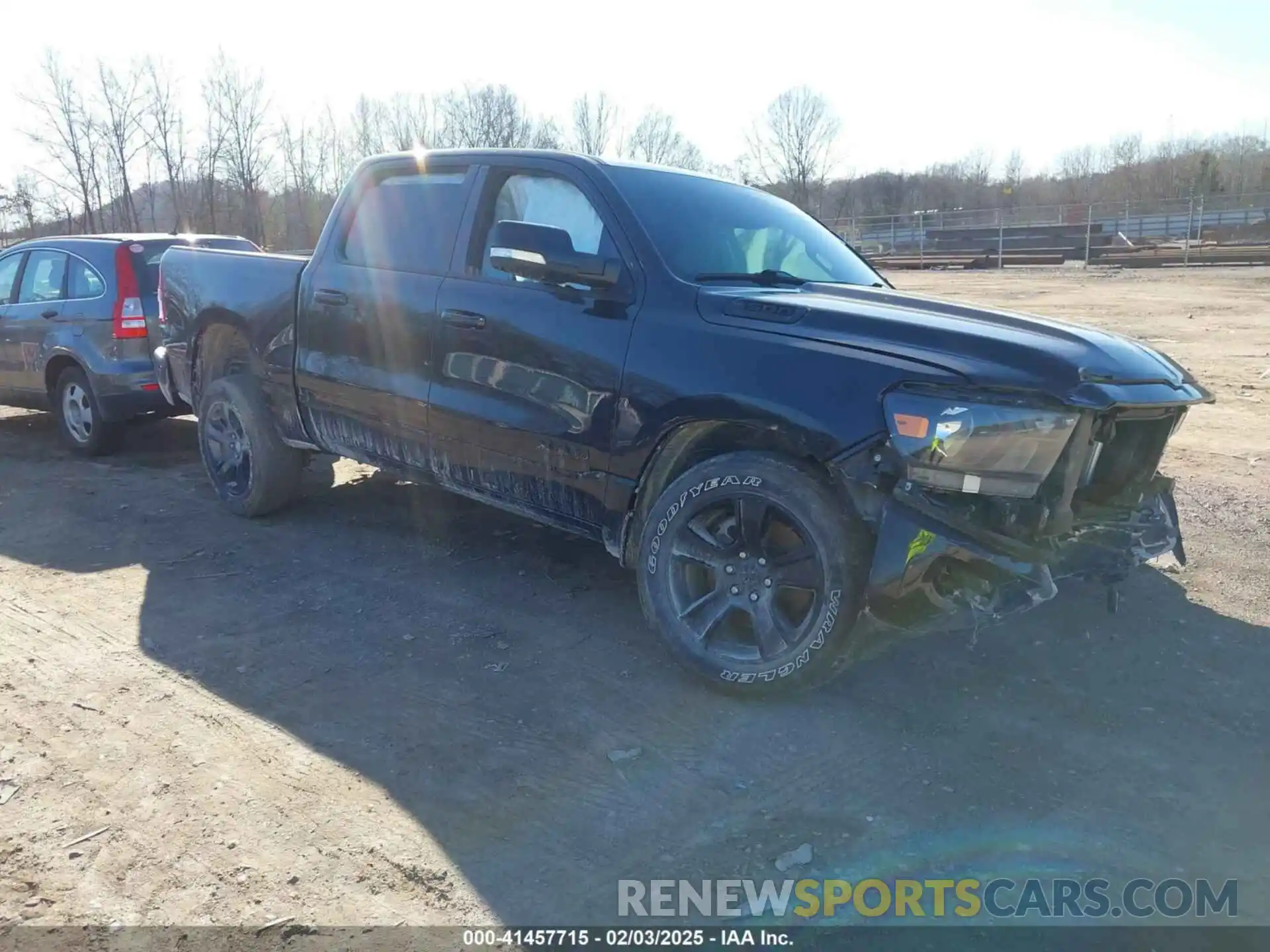 1 Photograph of a damaged car 1C6SRFFT5LN330864 RAM 1500 2020