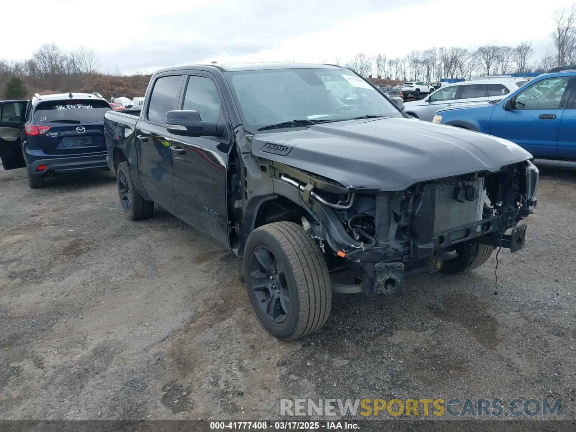 1 Photograph of a damaged car 1C6SRFFT6LN183373 RAM 1500 2020