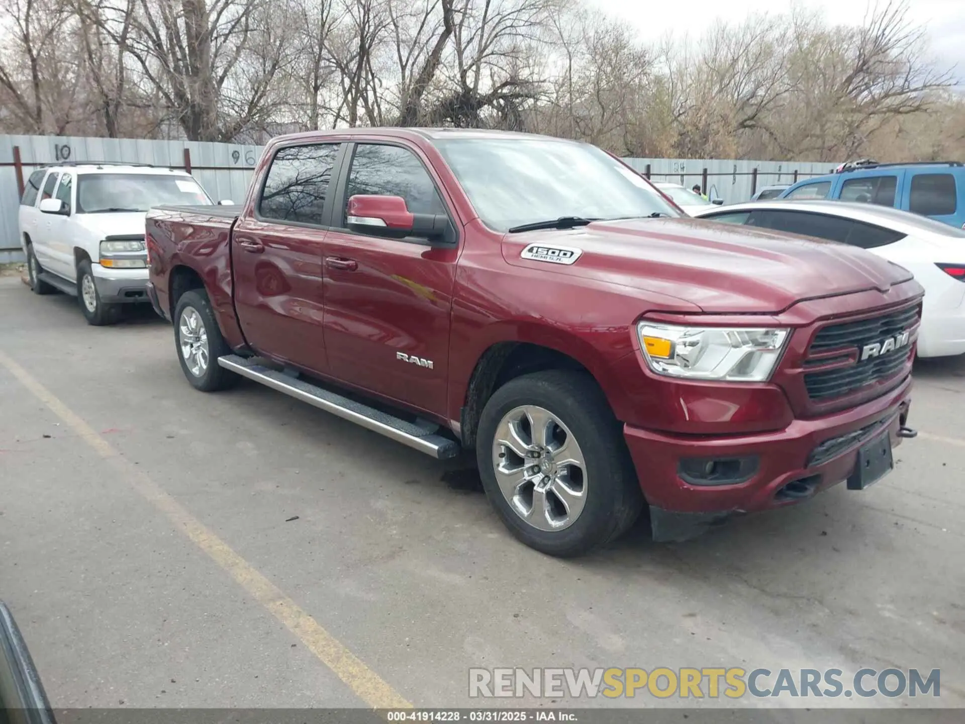 1 Photograph of a damaged car 1C6SRFFT6LN329738 RAM 1500 2020
