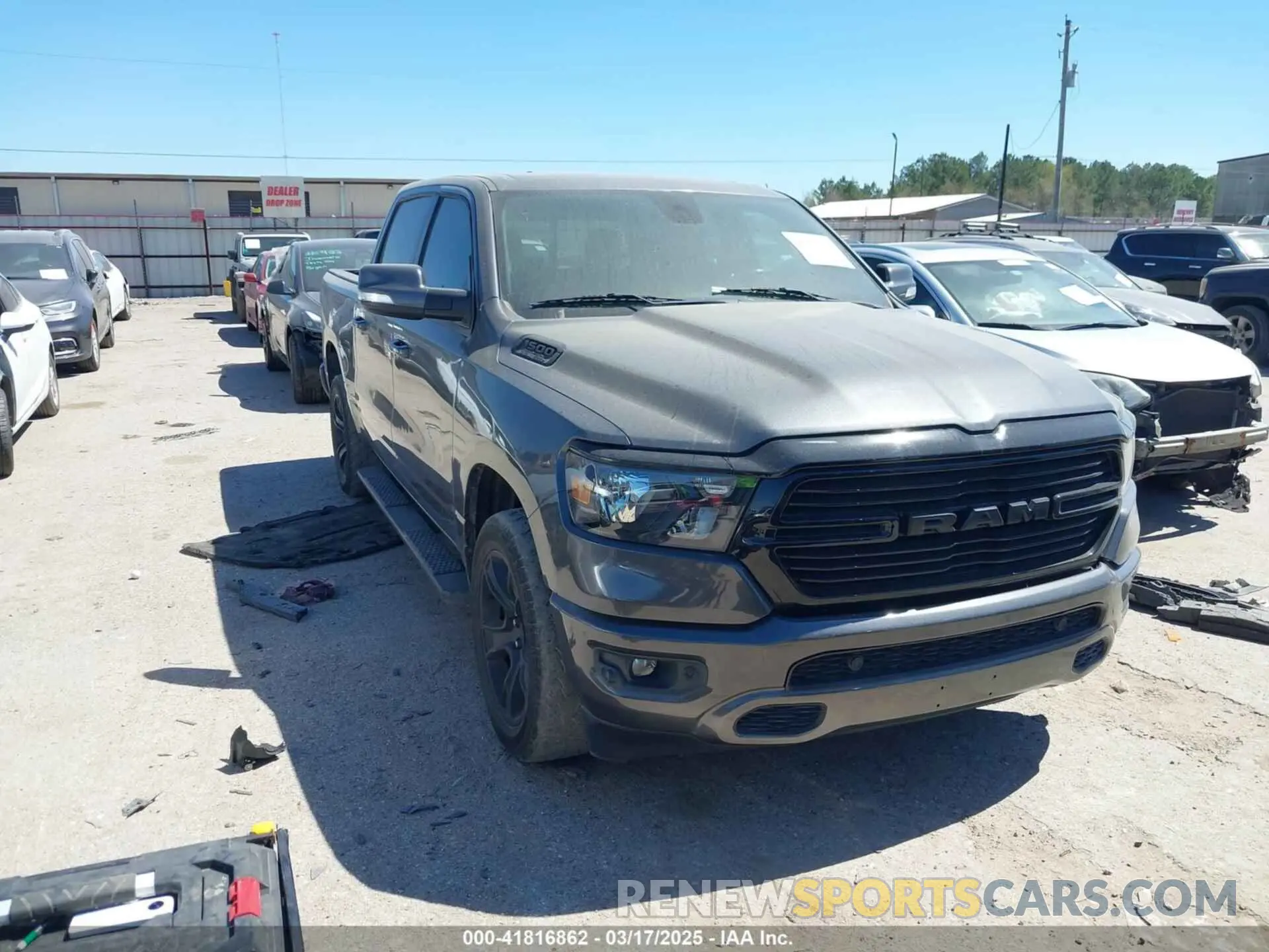 1 Photograph of a damaged car 1C6SRFFT7LN234816 RAM 1500 2020
