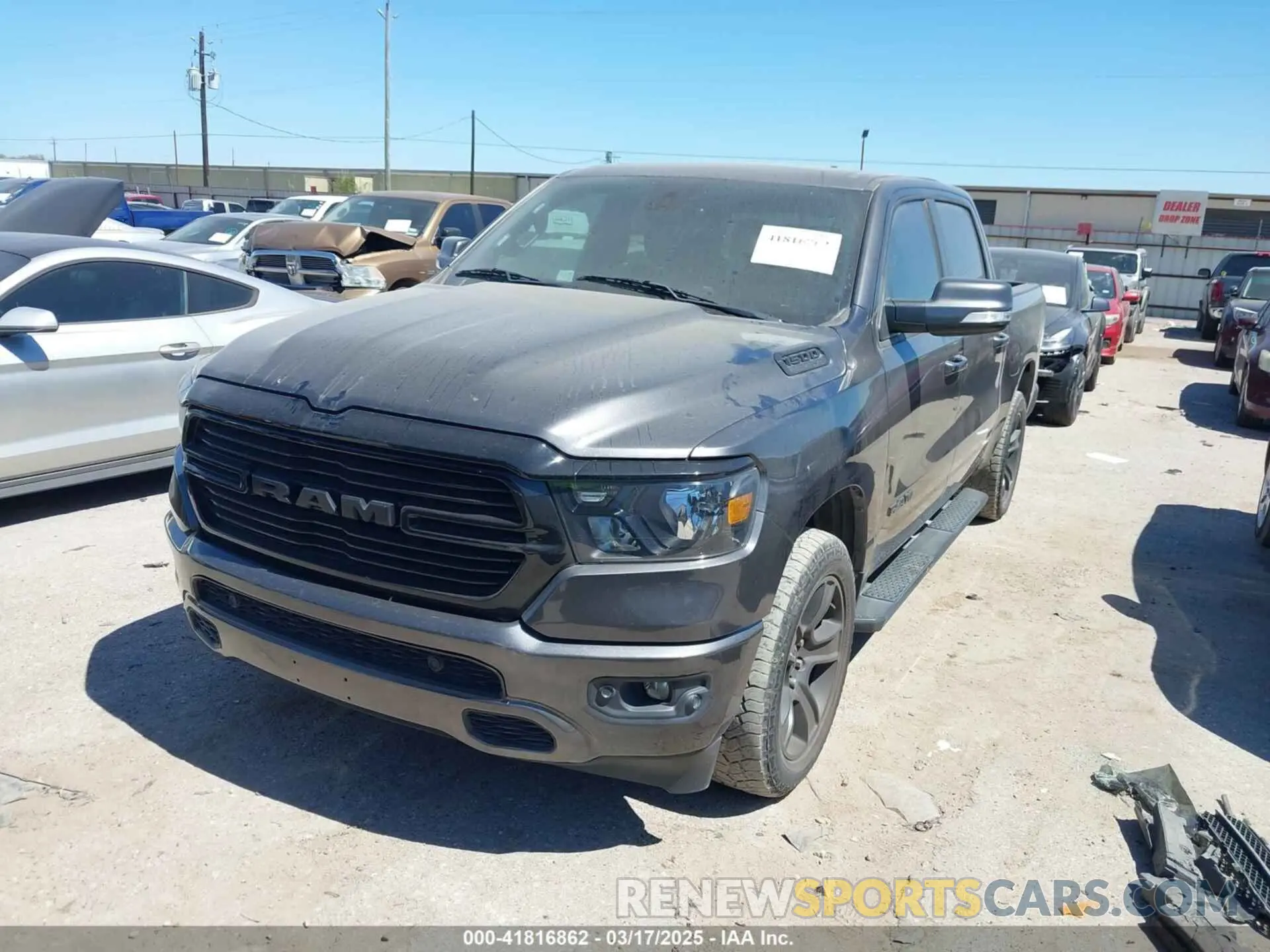 2 Photograph of a damaged car 1C6SRFFT7LN234816 RAM 1500 2020