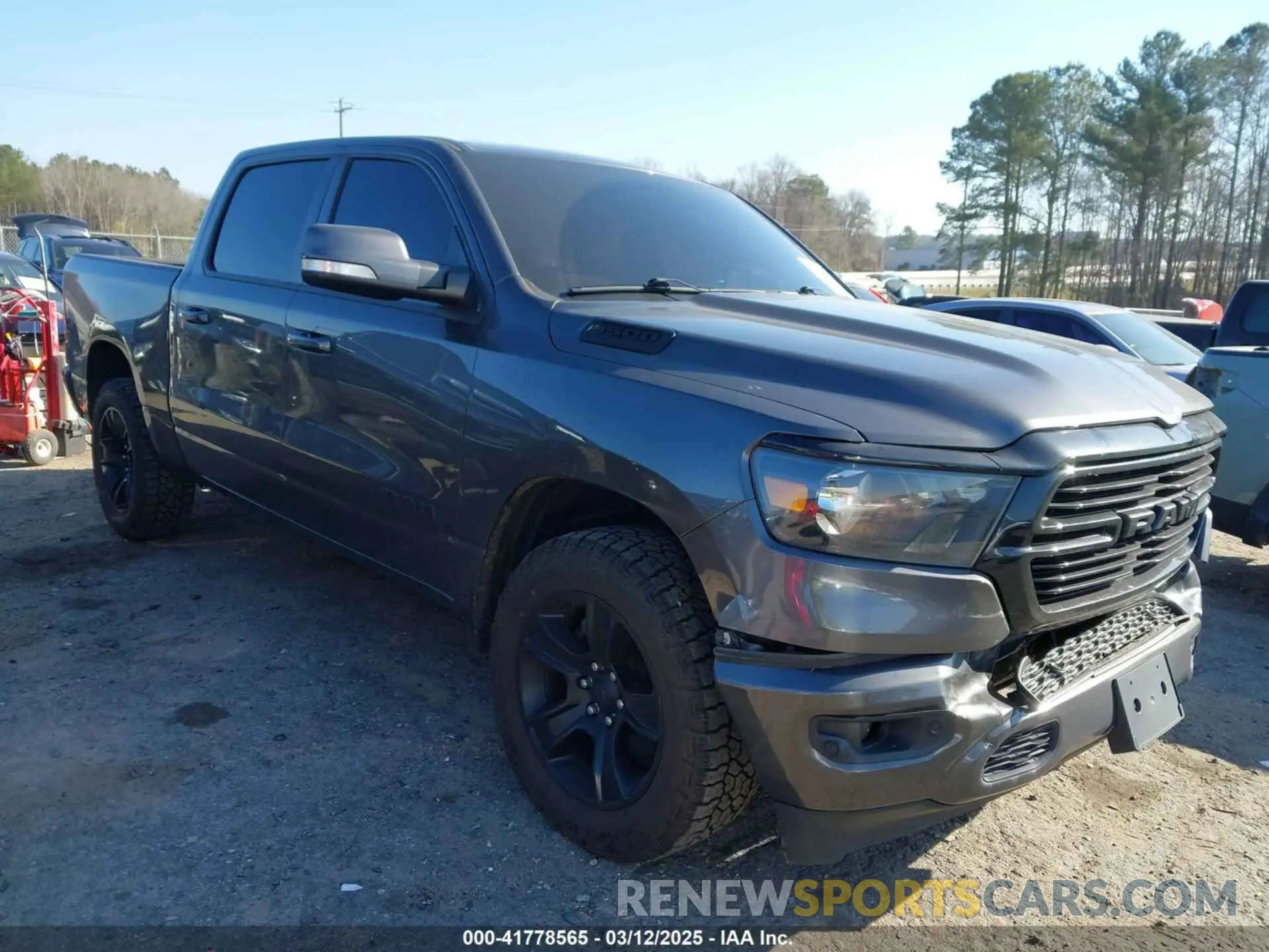 1 Photograph of a damaged car 1C6SRFFT8LN182161 RAM 1500 2020
