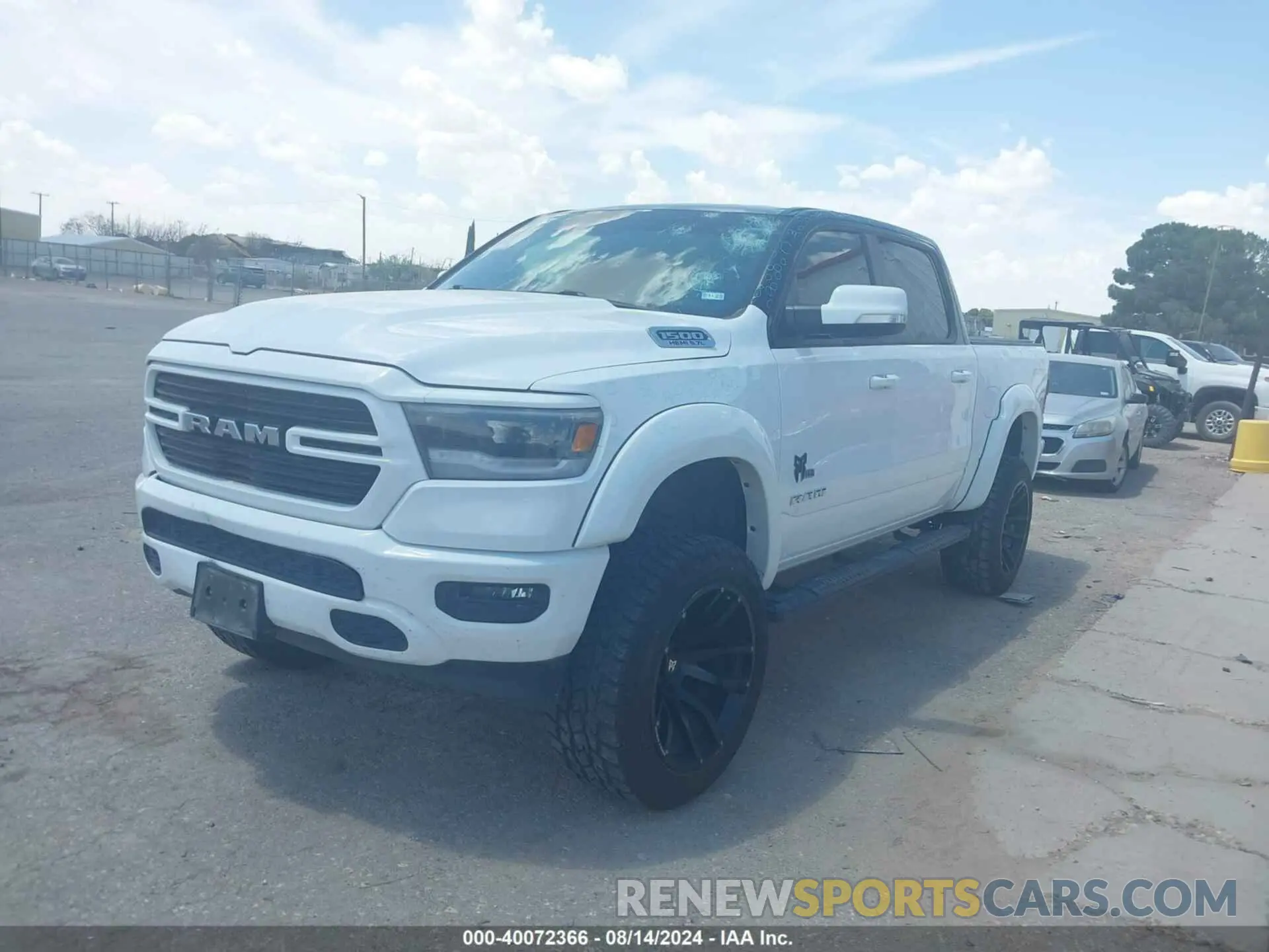 2 Photograph of a damaged car 1C6SRFFT8LN282504 RAM 1500 2020