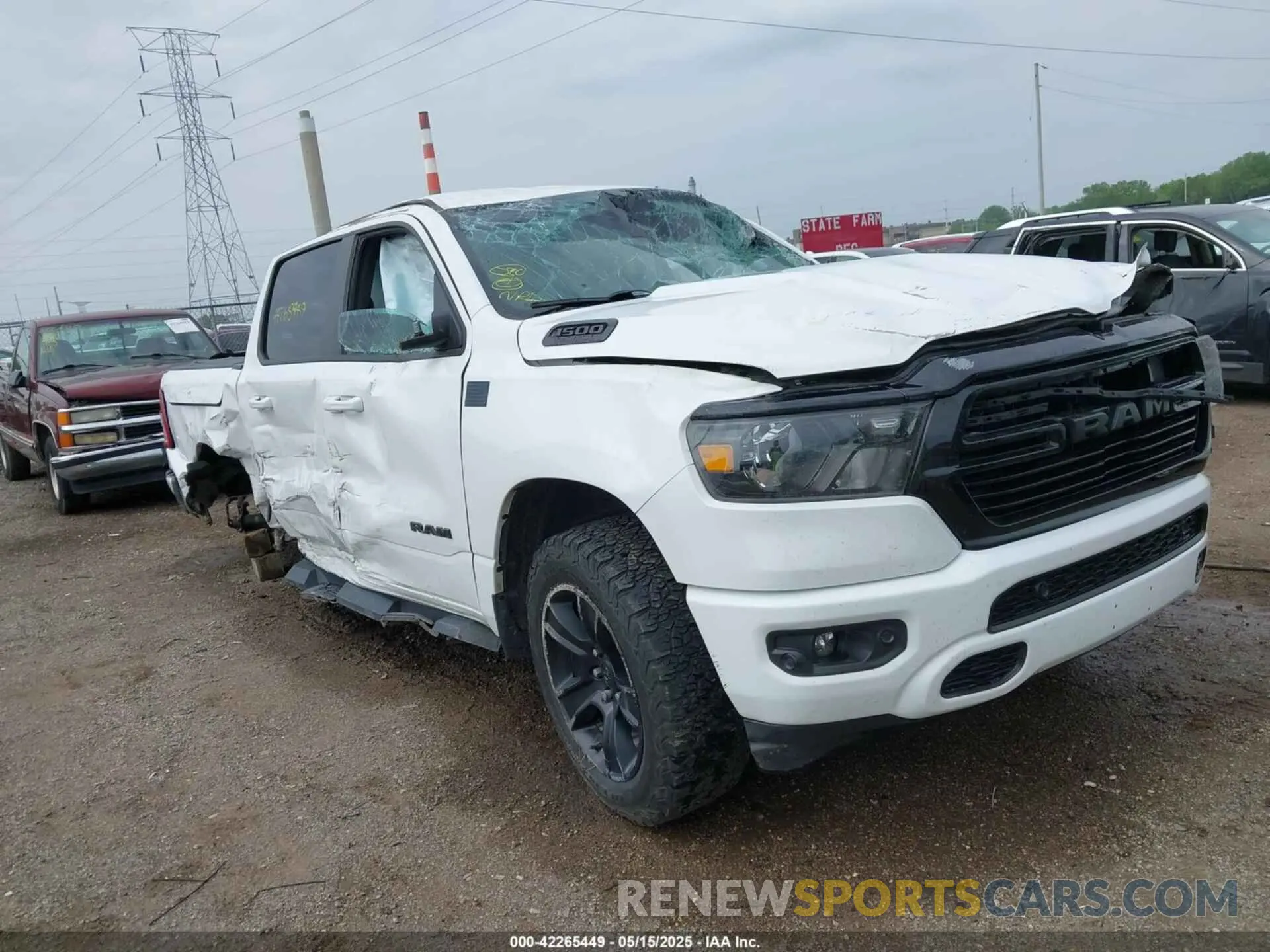 1 Photograph of a damaged car 1C6SRFFT8LN301178 RAM 1500 2020