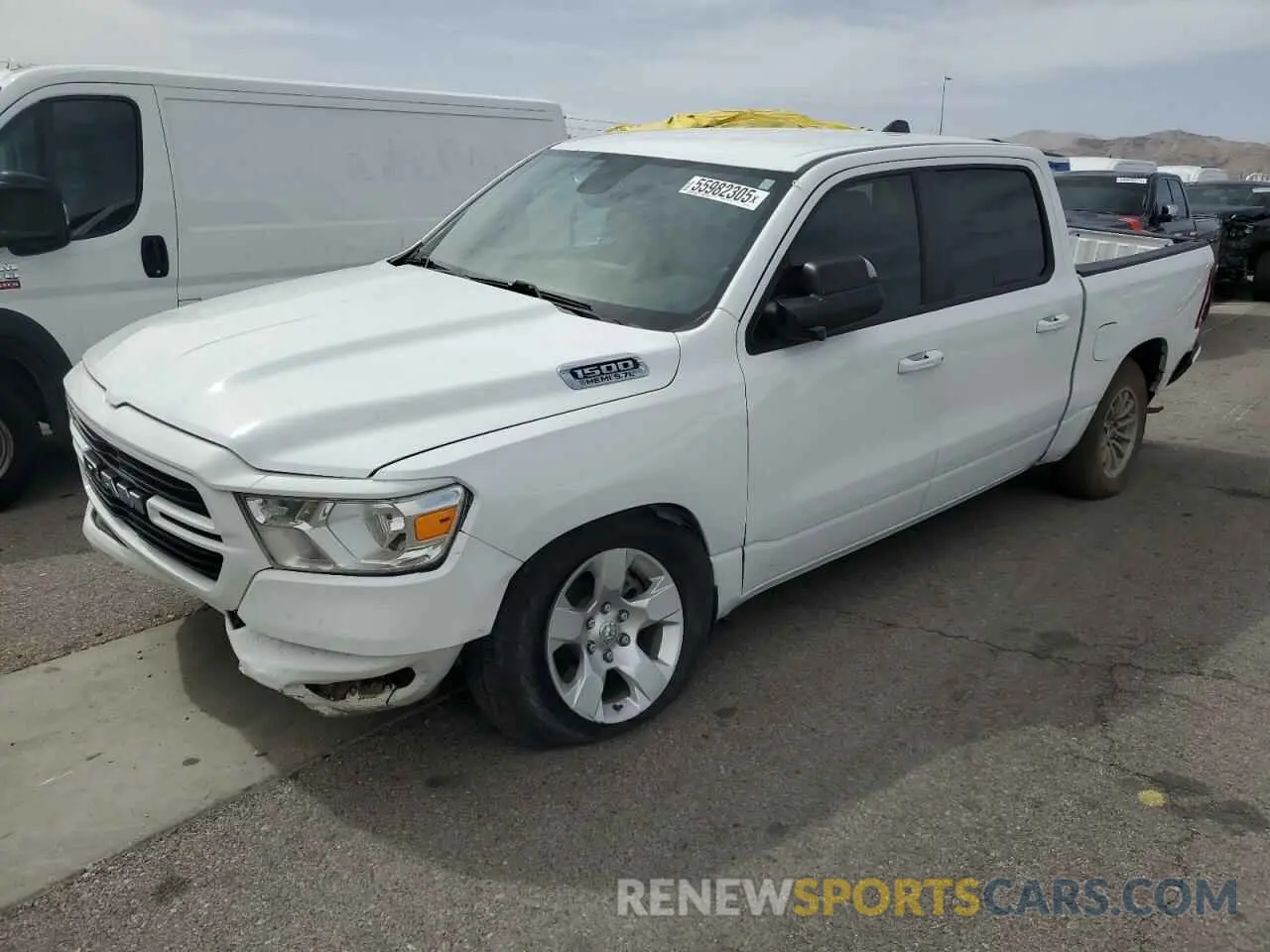 1 Photograph of a damaged car 1C6SRFFT8LN397491 RAM 1500 2020