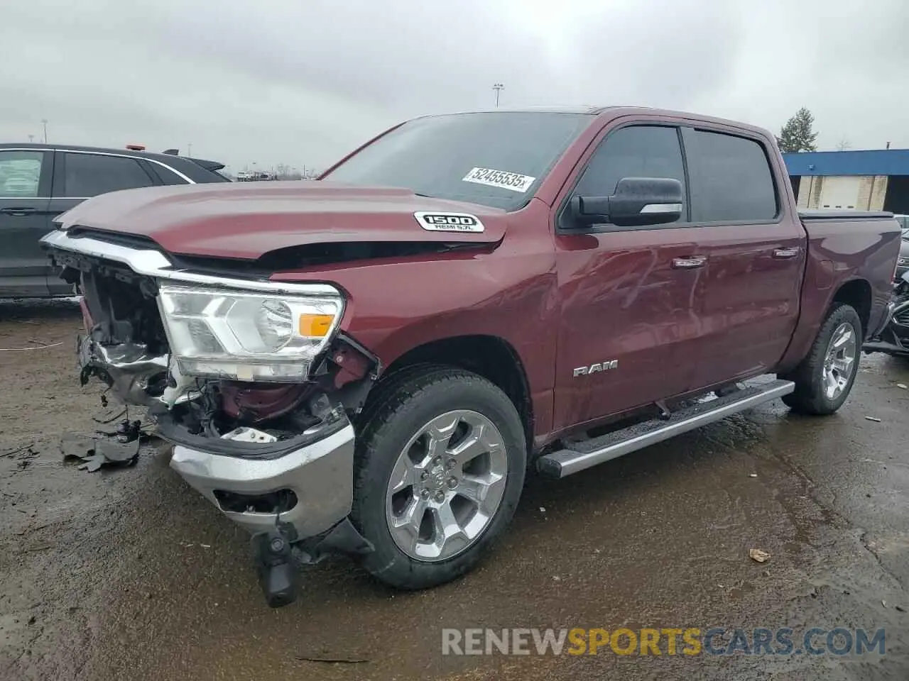 1 Photograph of a damaged car 1C6SRFFT9LN113754 RAM 1500 2020