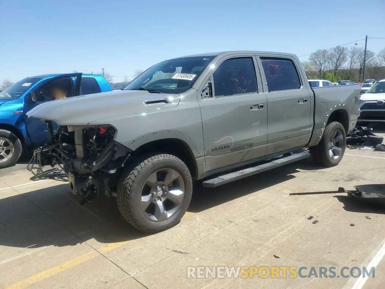 1 Photograph of a damaged car 1C6SRFFT9LN379629 RAM 1500 2020