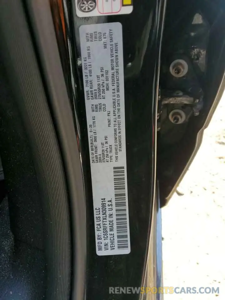 12 Photograph of a damaged car 1C6SRFFTXLN309914 RAM 1500 2020