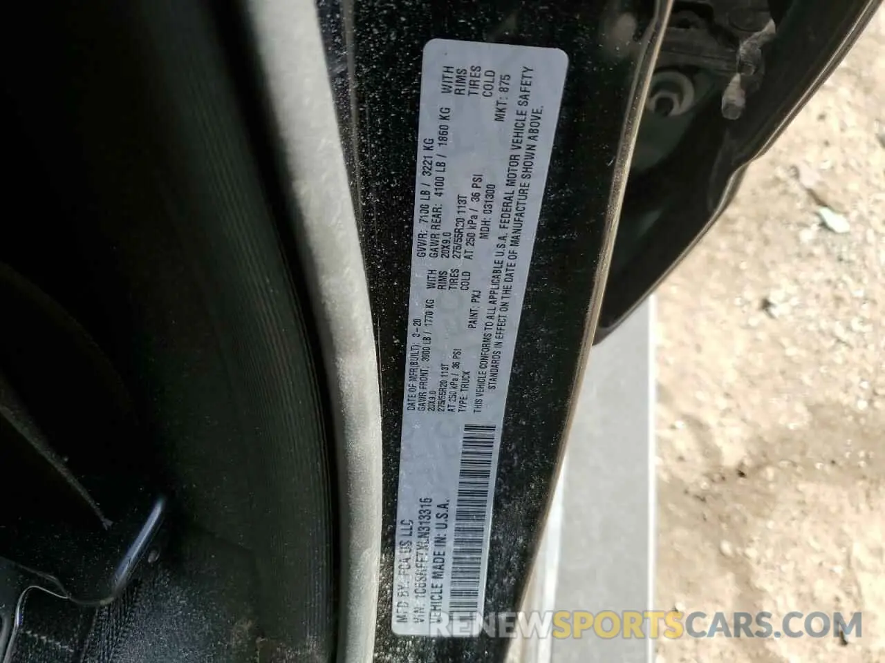 12 Photograph of a damaged car 1C6SRFFTXLN313316 RAM 1500 2020