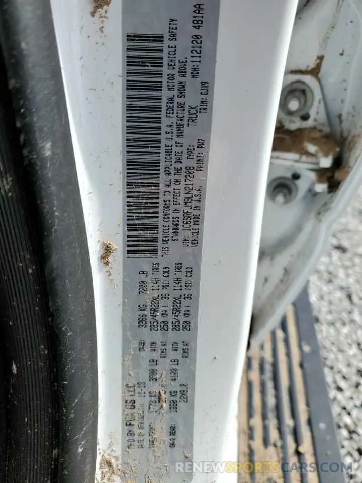 15 Photograph of a damaged car 1C6SRFJM9LN217208 RAM 1500 2020