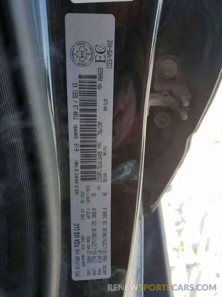 12 Photograph of a damaged car 1C6SRFLT6LN116499 RAM 1500 2020