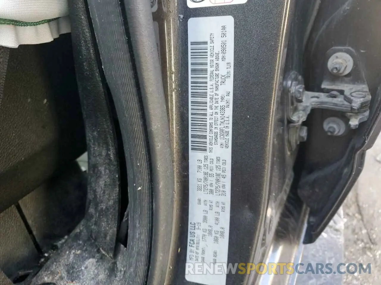 12 Photograph of a damaged car 1C6SRFLTXLN143365 RAM 1500 2020