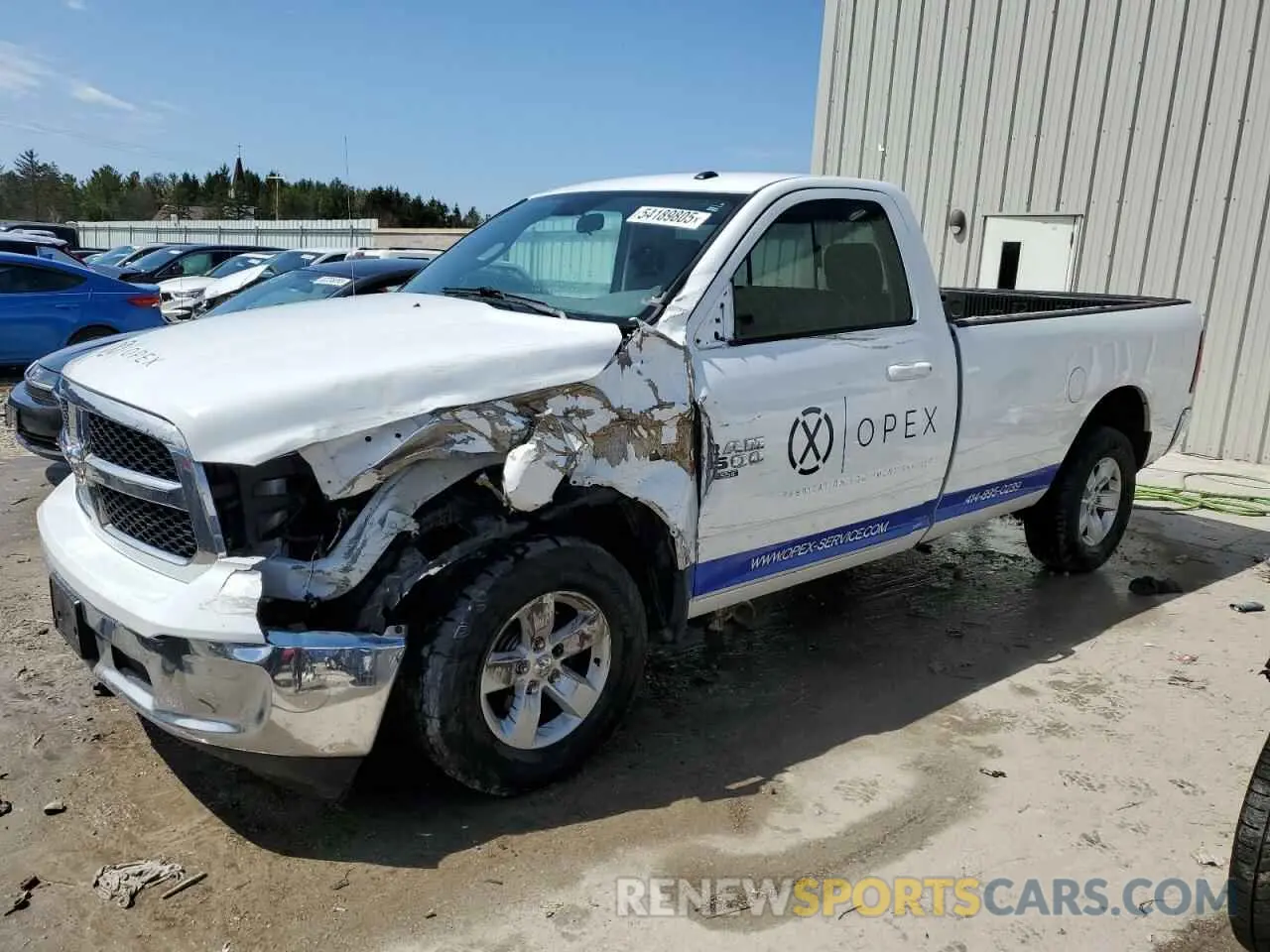 1 Photograph of a damaged car 3C6JR7ET0LG140417 RAM 1500 2020
