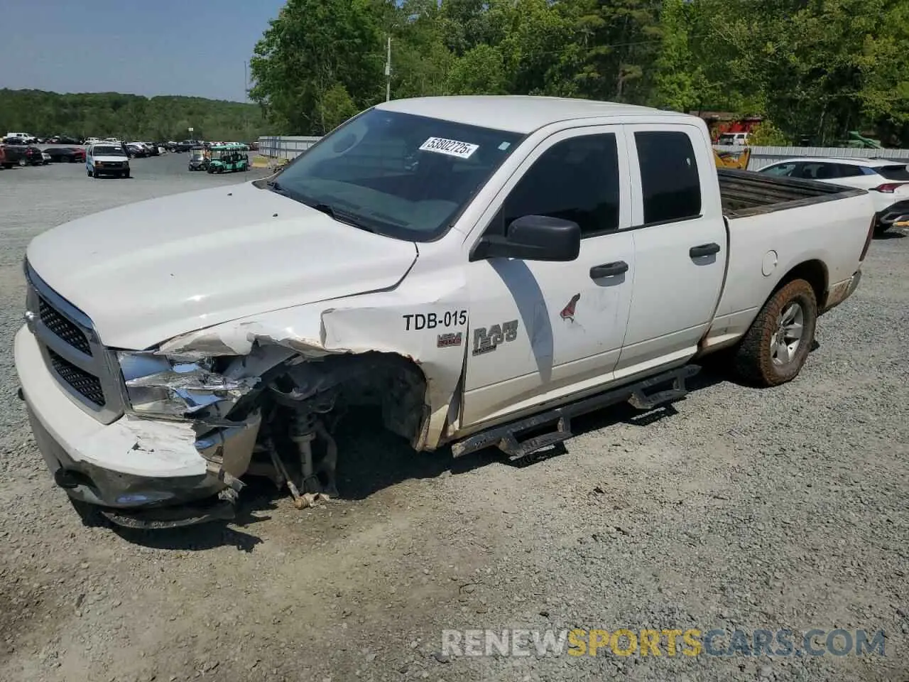 1 Photograph of a damaged car 1C6RR7FT7MS505378 RAM 1500 2021