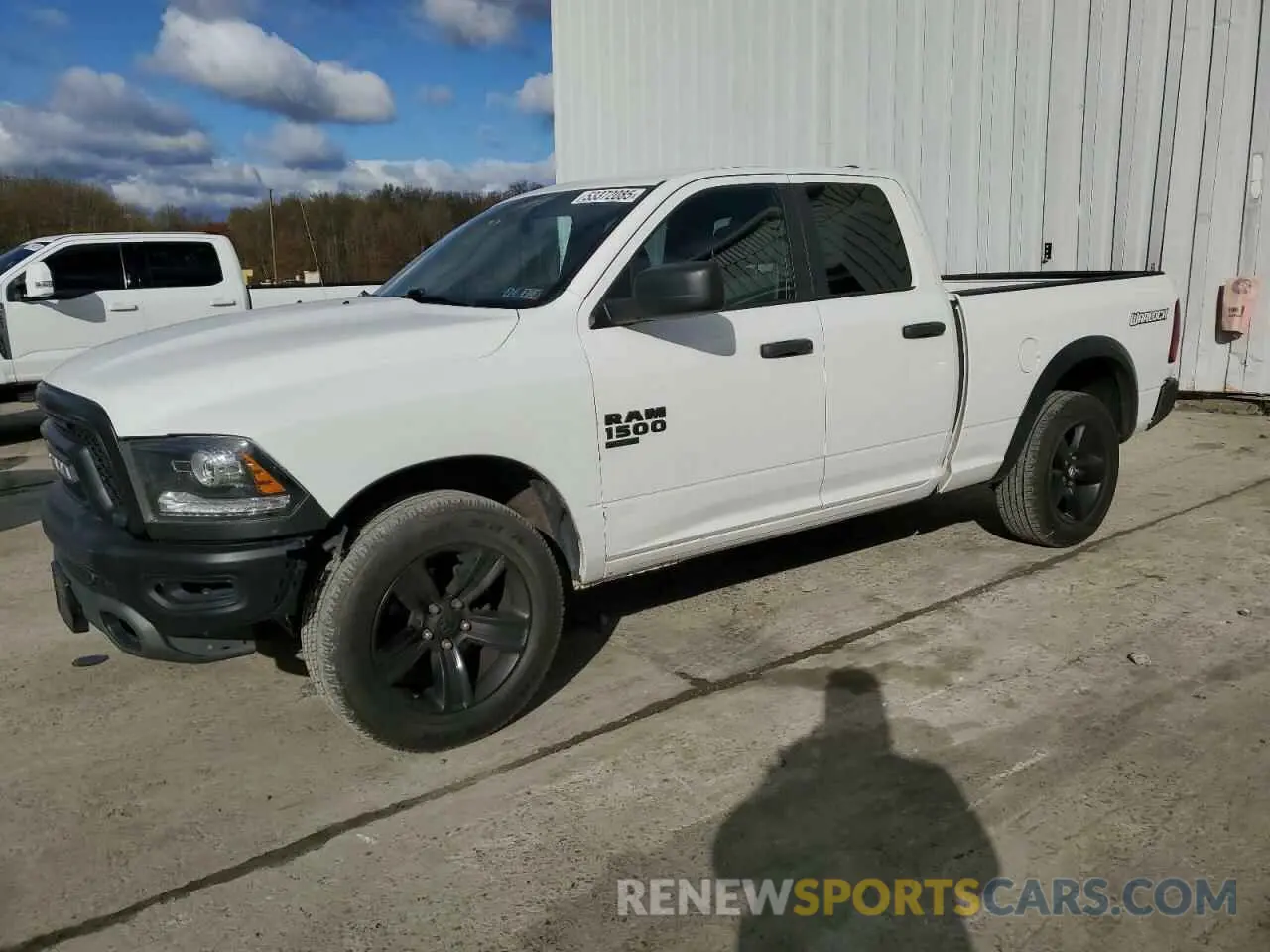 1 Photograph of a damaged car 1C6RR7GG2MS502020 RAM 1500 2021