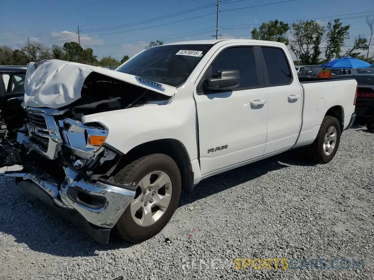 1 Photograph of a damaged car 1C6RREBG2MN746924 RAM 1500 2021