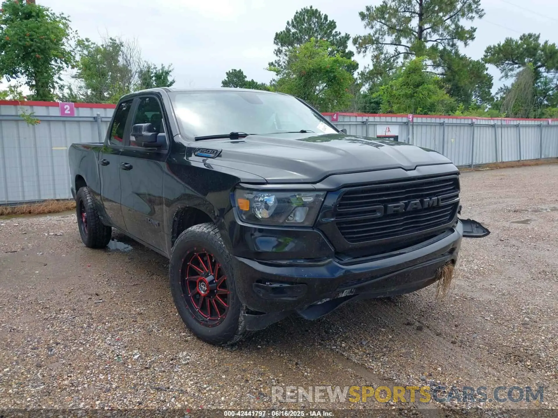 1 Photograph of a damaged car 1C6RREBG5MN820885 RAM 1500 2021