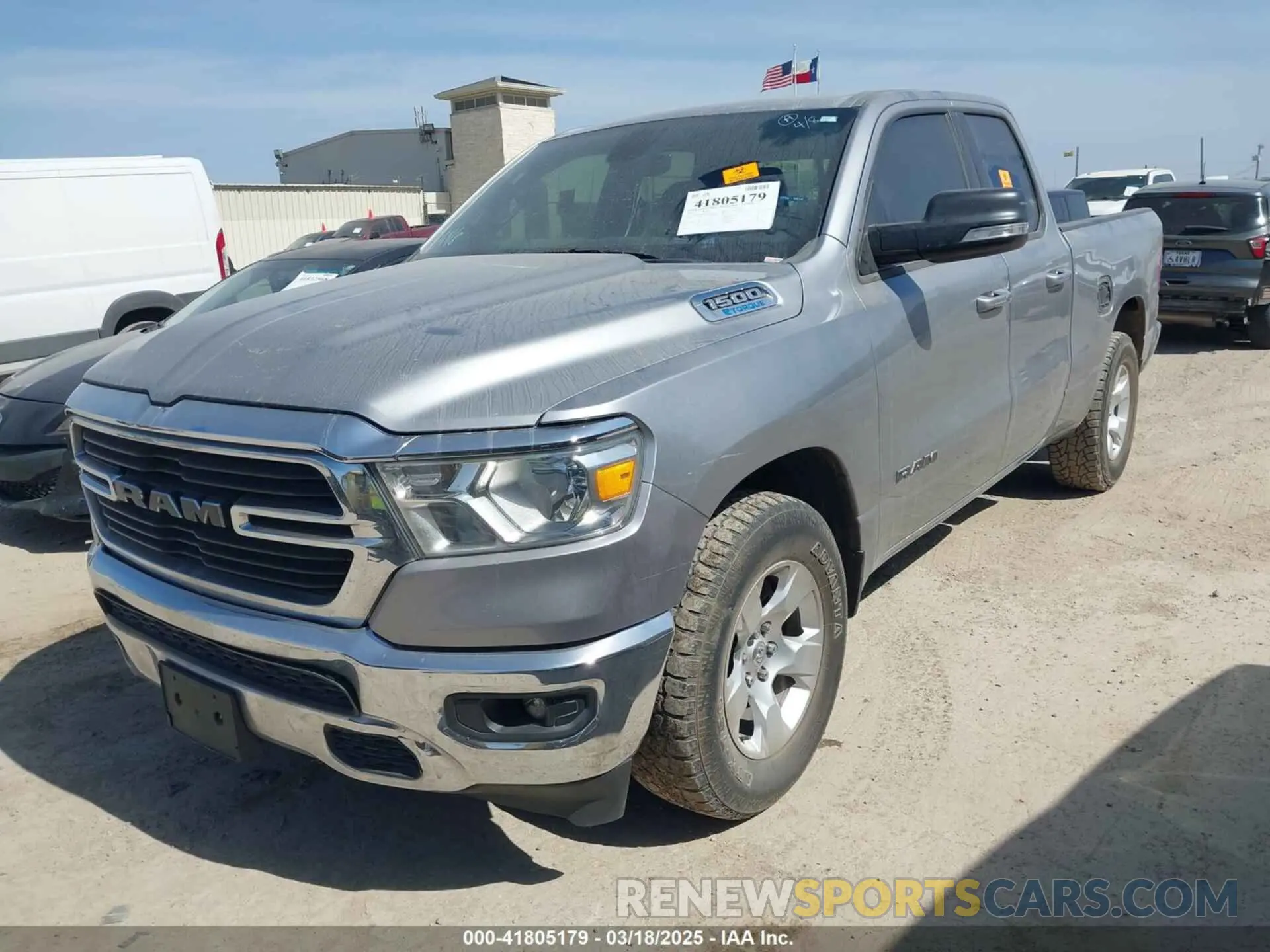 2 Photograph of a damaged car 1C6RREBGXMN753149 RAM 1500 2021