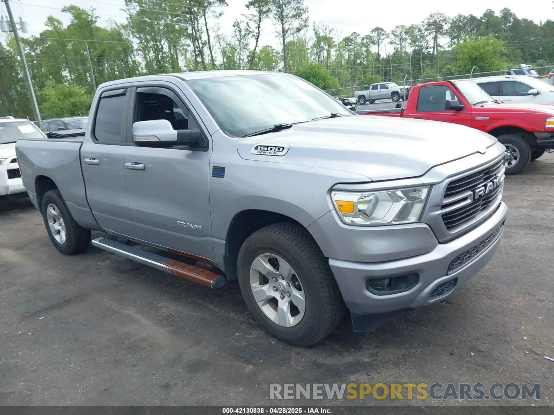 1 Photograph of a damaged car 1C6RREBT7MN801896 RAM 1500 2021