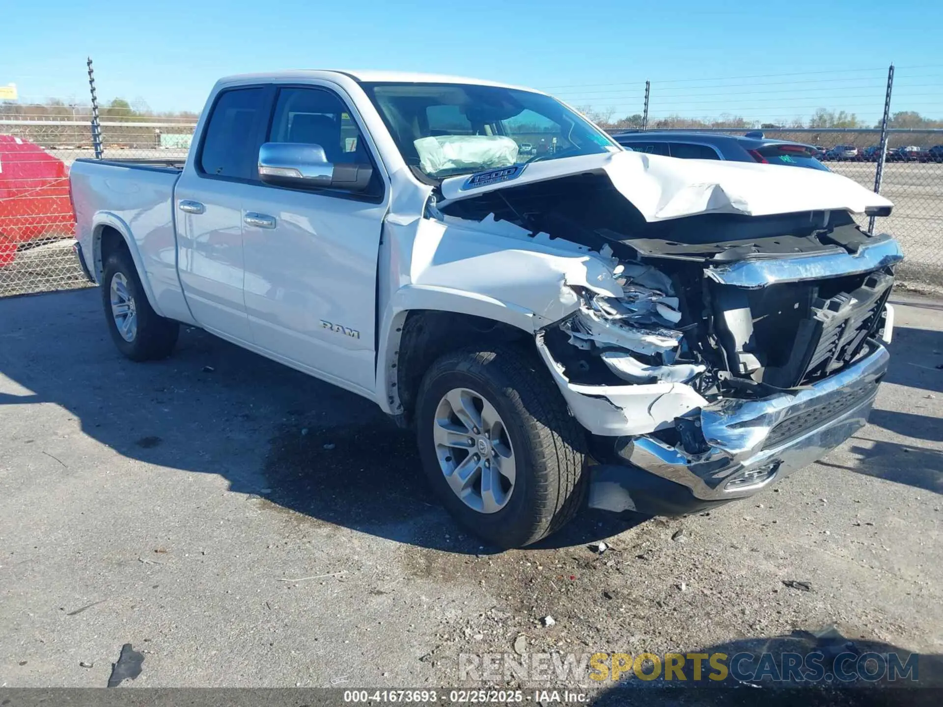 1 Photograph of a damaged car 1C6RREDT8MN708298 RAM 1500 2021