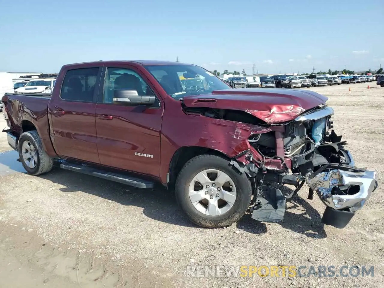 4 Photograph of a damaged car 1C6RREFG1MN593219 RAM 1500 2021