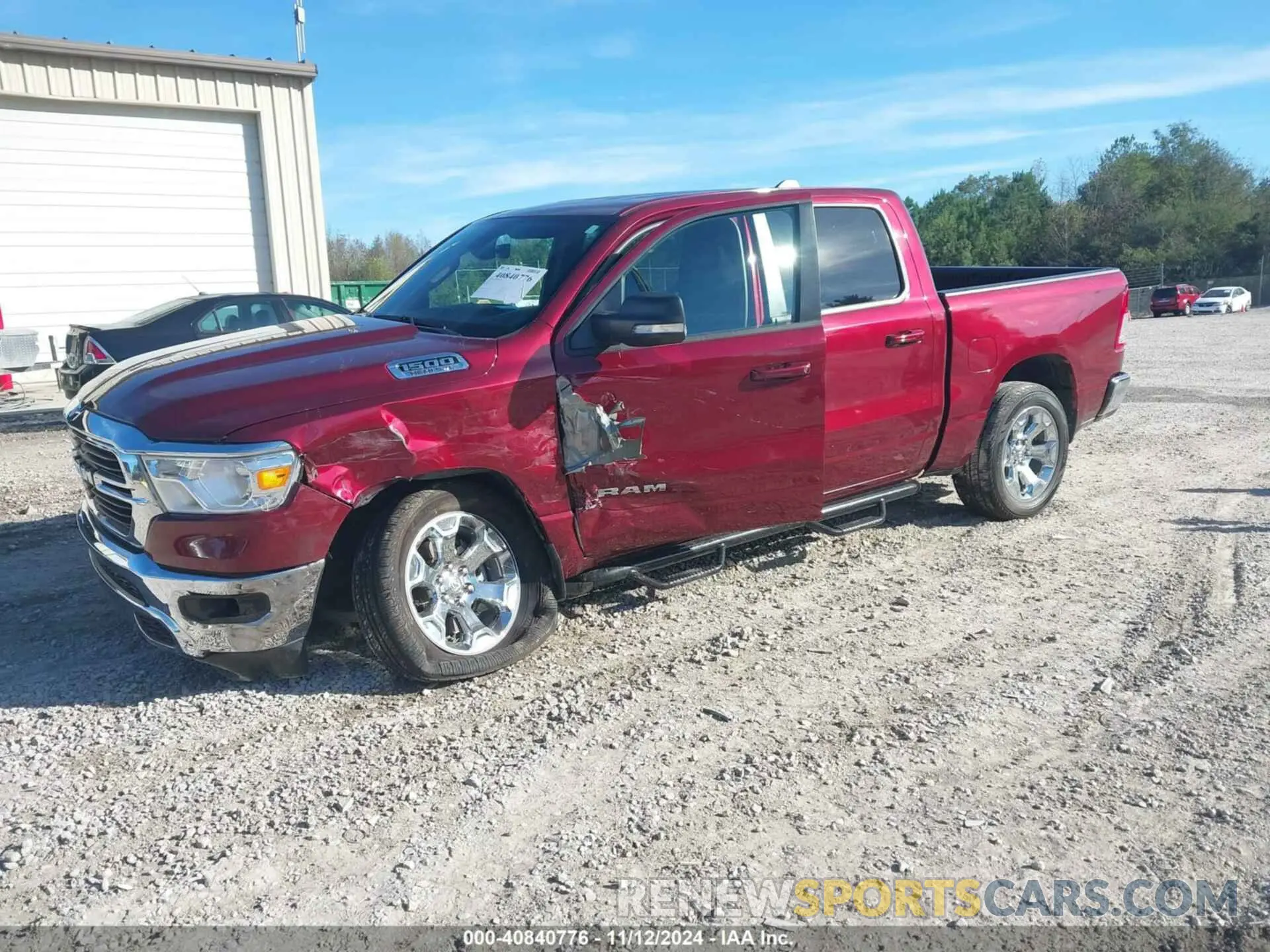 2 Photograph of a damaged car 1C6RREFT2MN609098 RAM 1500 2021