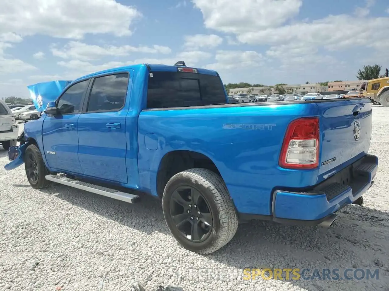 2 Photograph of a damaged car 1C6RREFT5MN690677 RAM 1500 2021