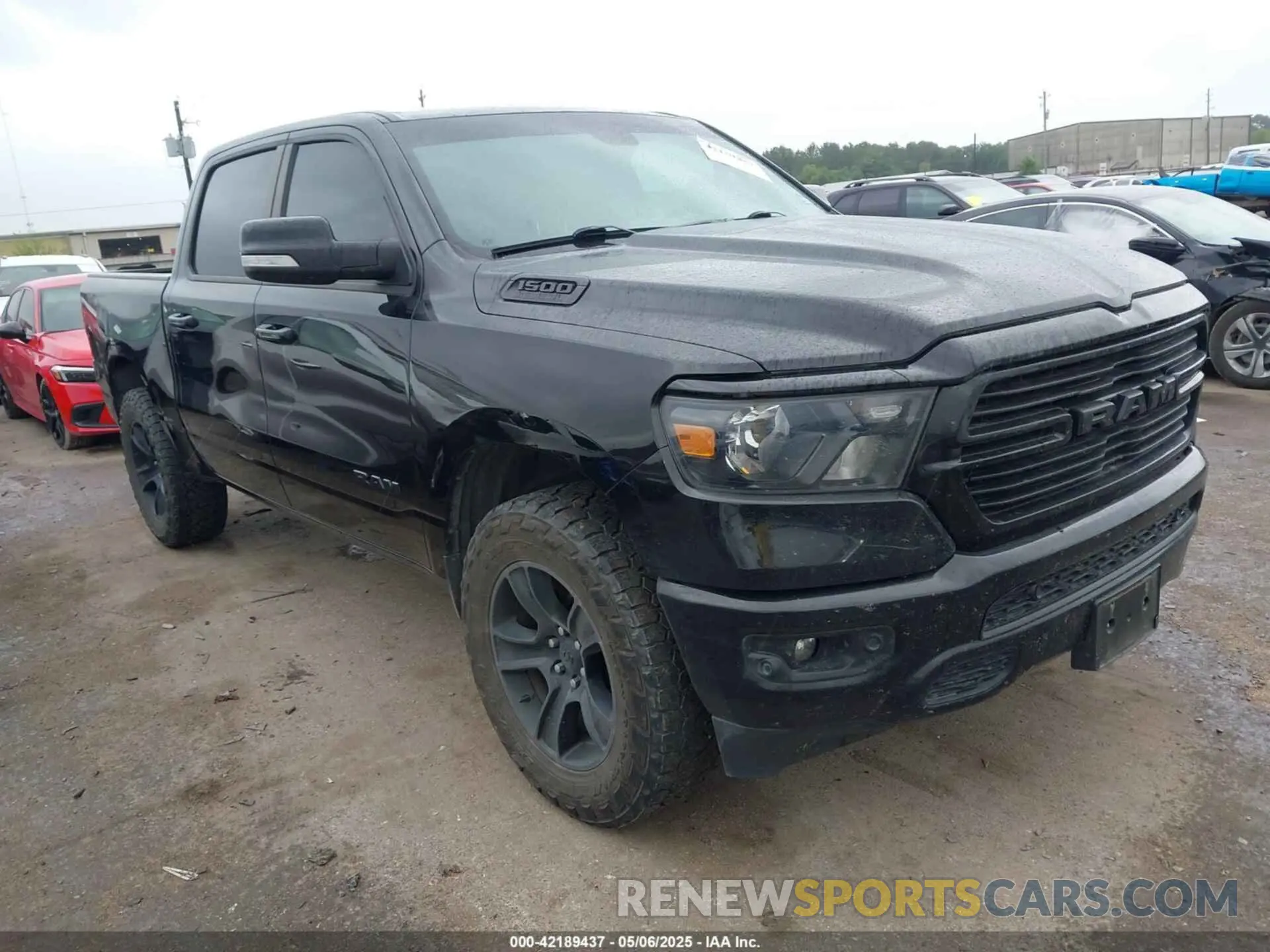 1 Photograph of a damaged car 1C6RREFT6MN709754 RAM 1500 2021