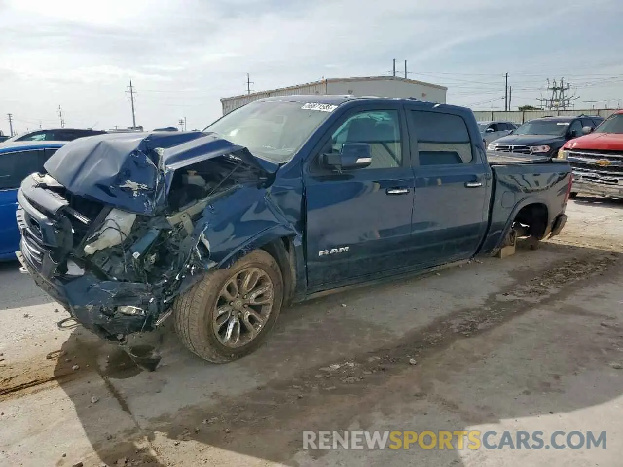 1 Photograph of a damaged car 1C6RREJT1MN625056 RAM 1500 2021