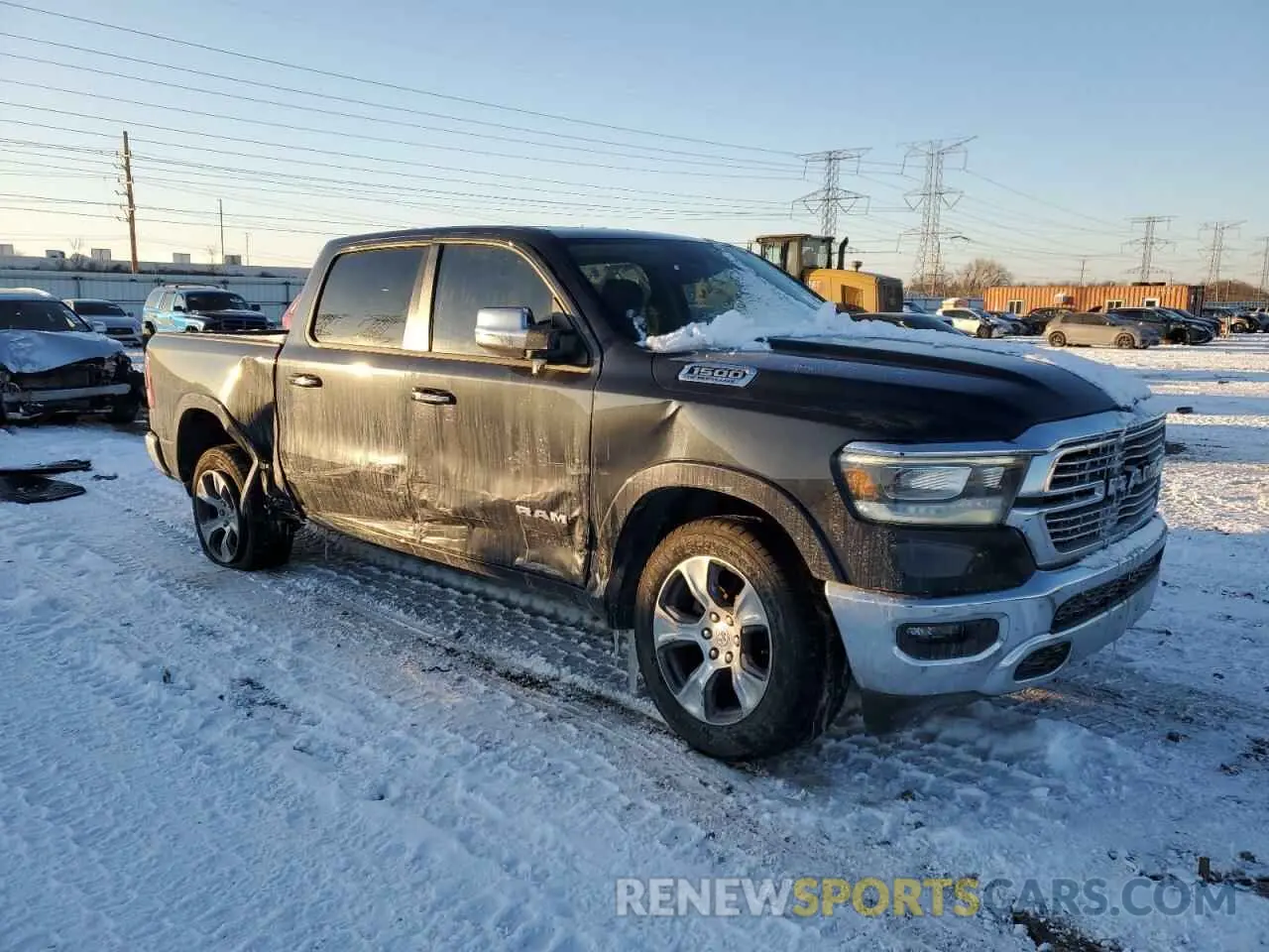 4 Photograph of a damaged car 1C6RREJT8MN750457 RAM 1500 2021