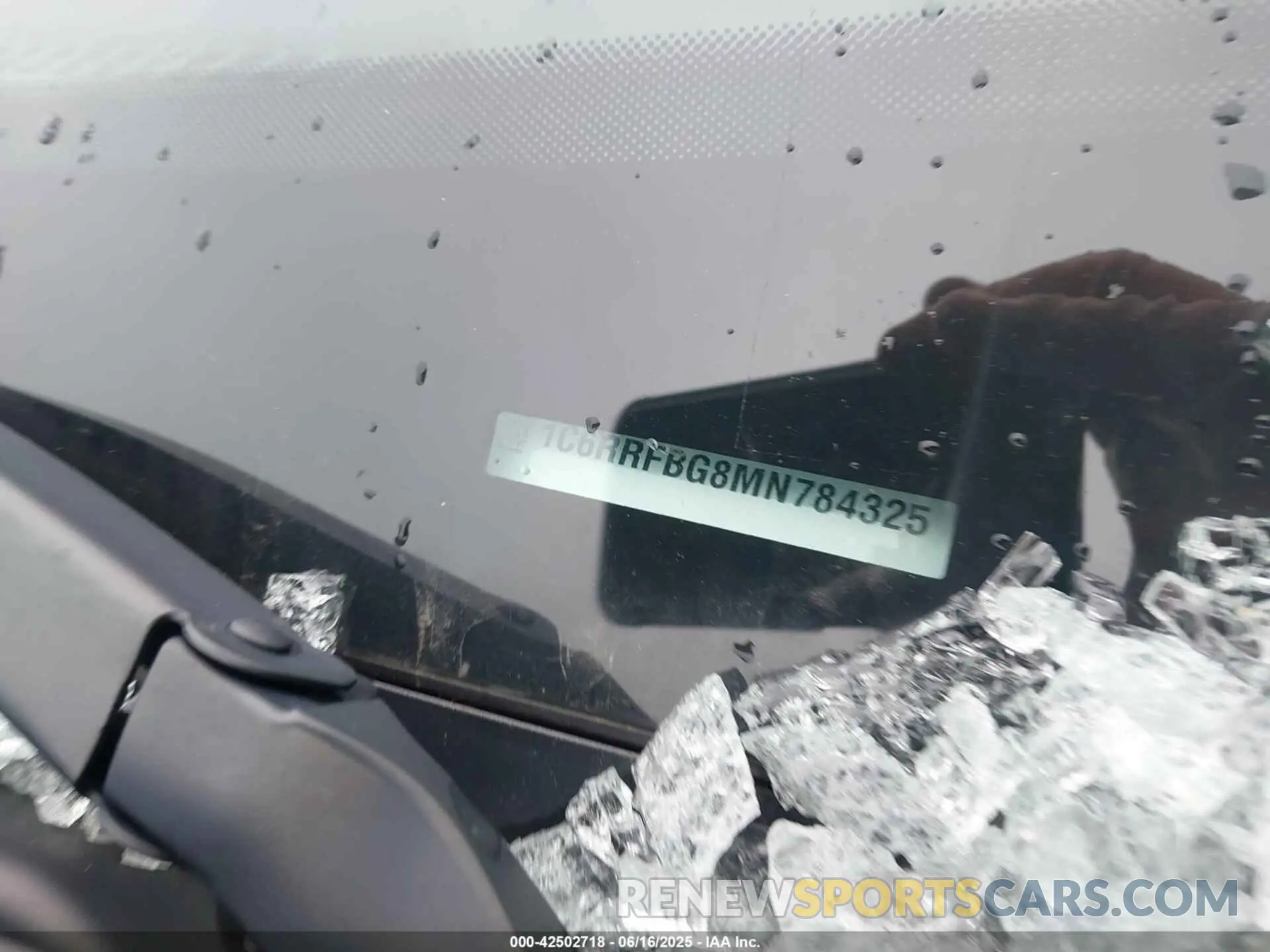 17 Photograph of a damaged car 1C6RRFBG8MN784325 RAM 1500 2021