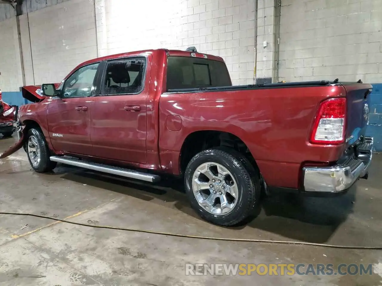 2 Photograph of a damaged car 1C6RRFFG0MN784541 RAM 1500 2021