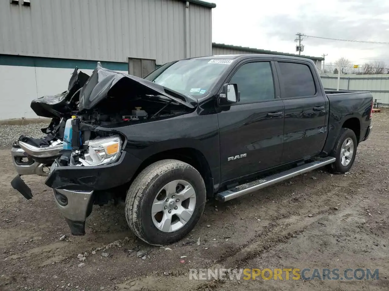1 Photograph of a damaged car 1C6RRFFG4MN616434 RAM 1500 2021