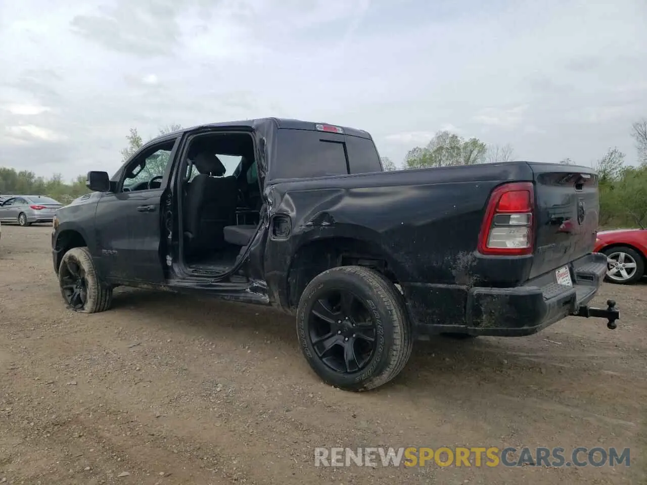 2 Photograph of a damaged car 1C6RRFFG6MN591438 RAM 1500 2021