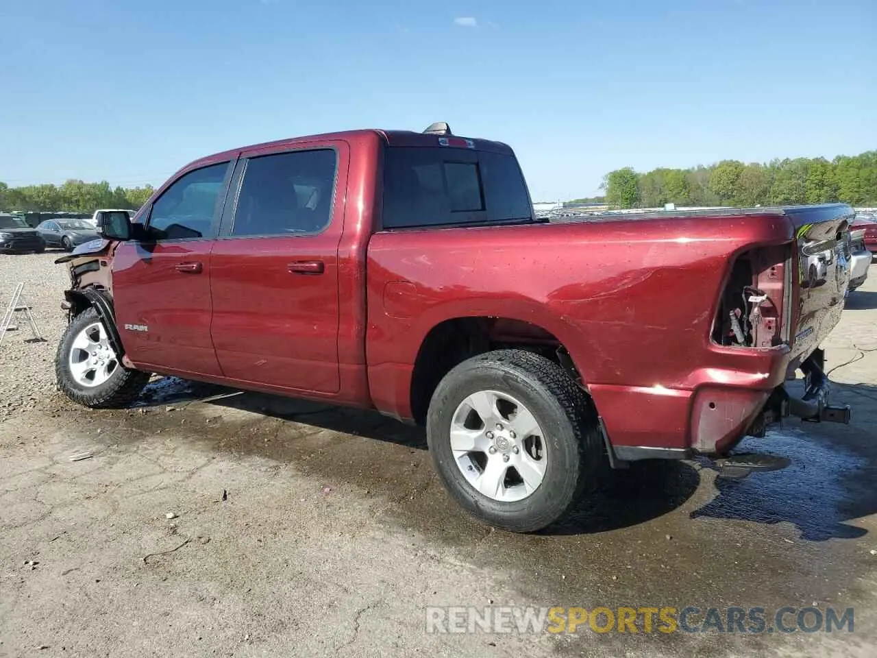 2 Photograph of a damaged car 1C6RRFFG8MN610491 RAM 1500 2021