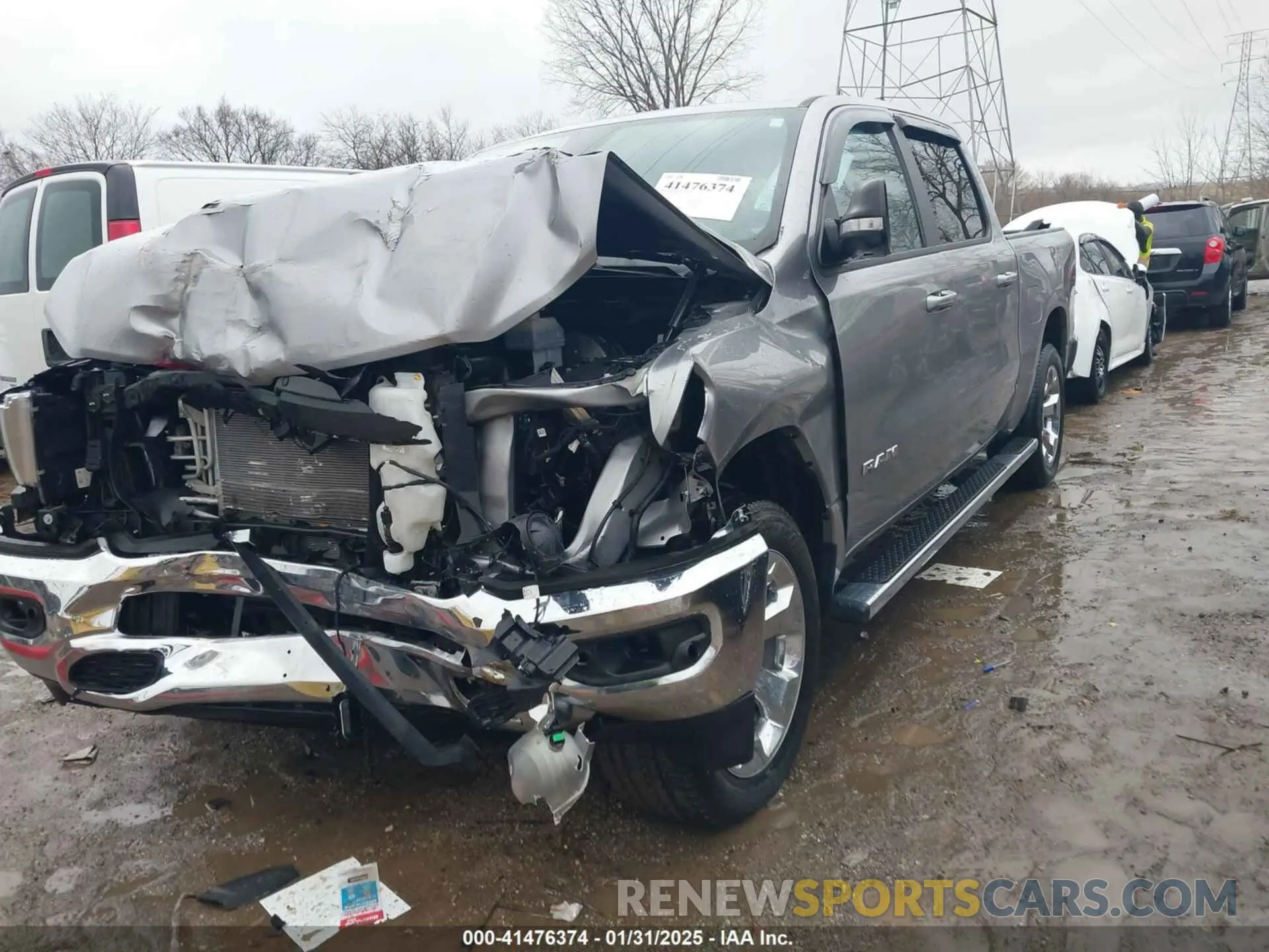 2 Photograph of a damaged car 1C6RRFFG8MN723311 RAM 1500 2021