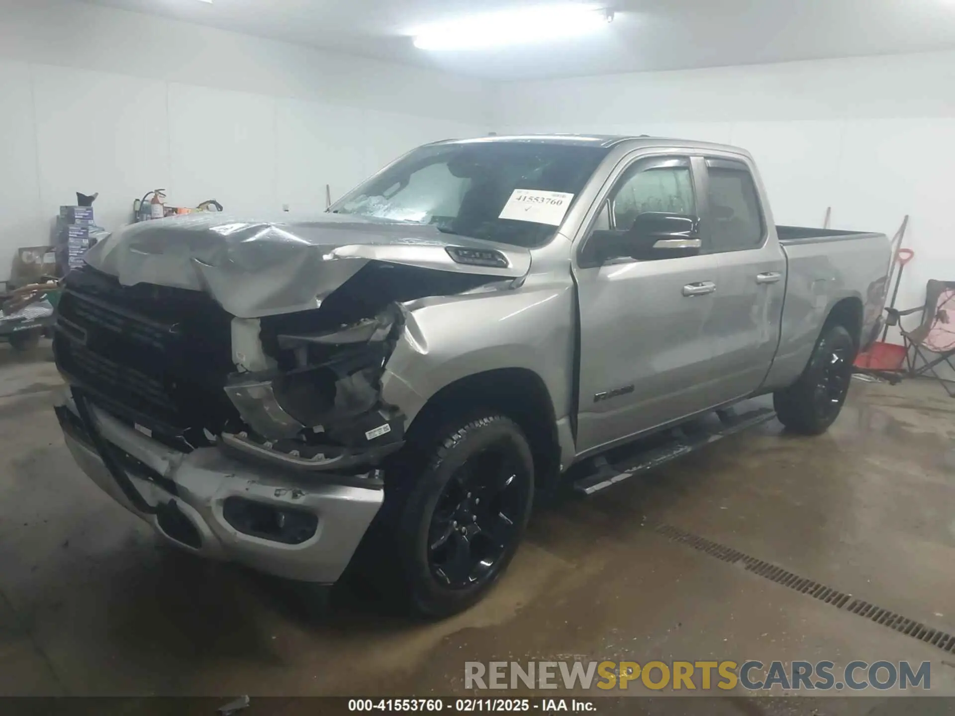 2 Photograph of a damaged car 1C6SRFBT5MN741351 RAM 1500 2021