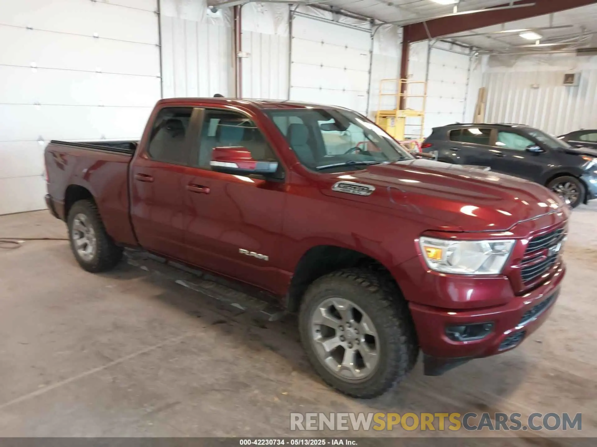 1 Photograph of a damaged car 1C6SRFBT7MN517594 RAM 1500 2021