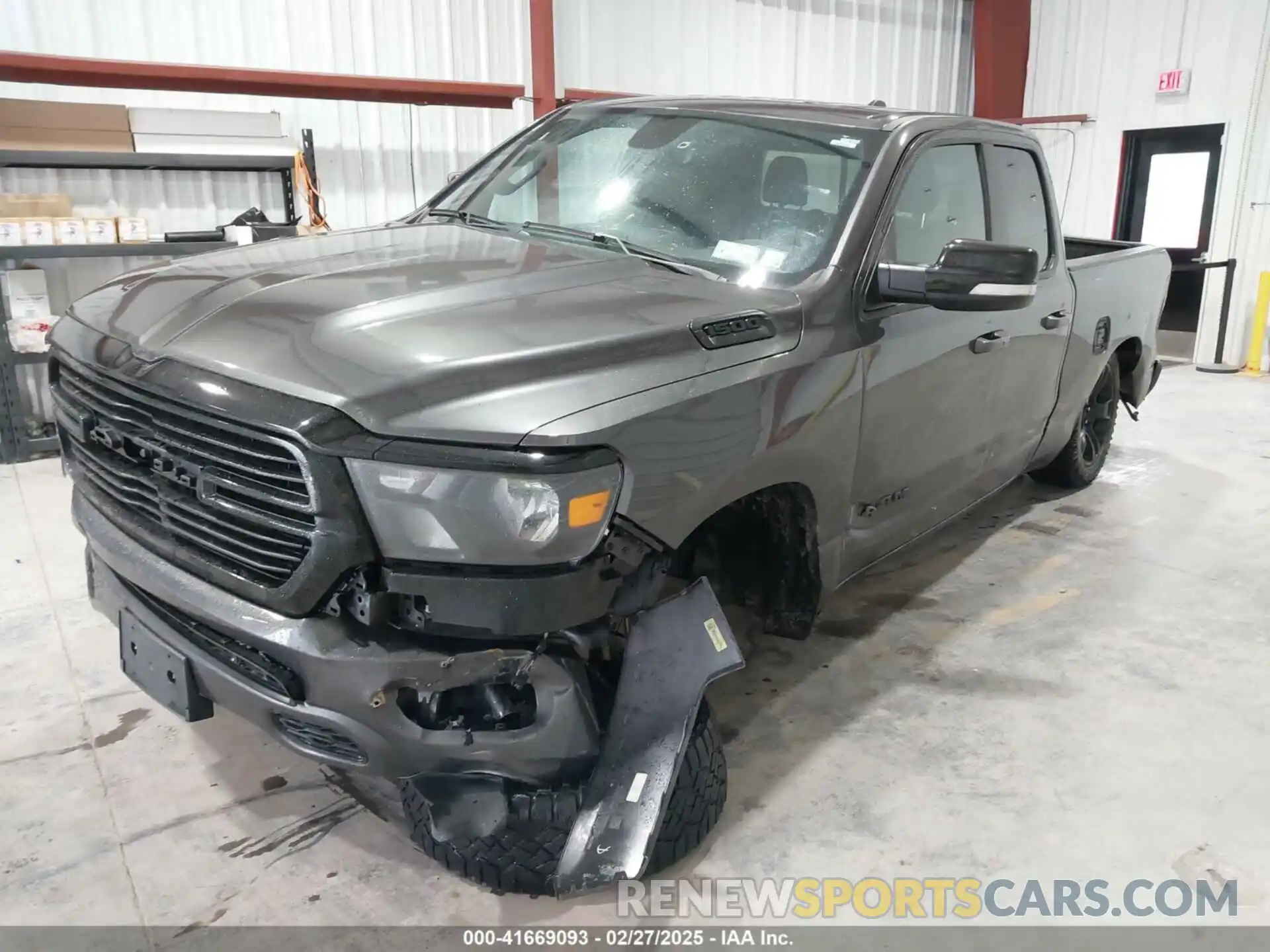 2 Photograph of a damaged car 1C6SRFBT8MN696504 RAM 1500 2021