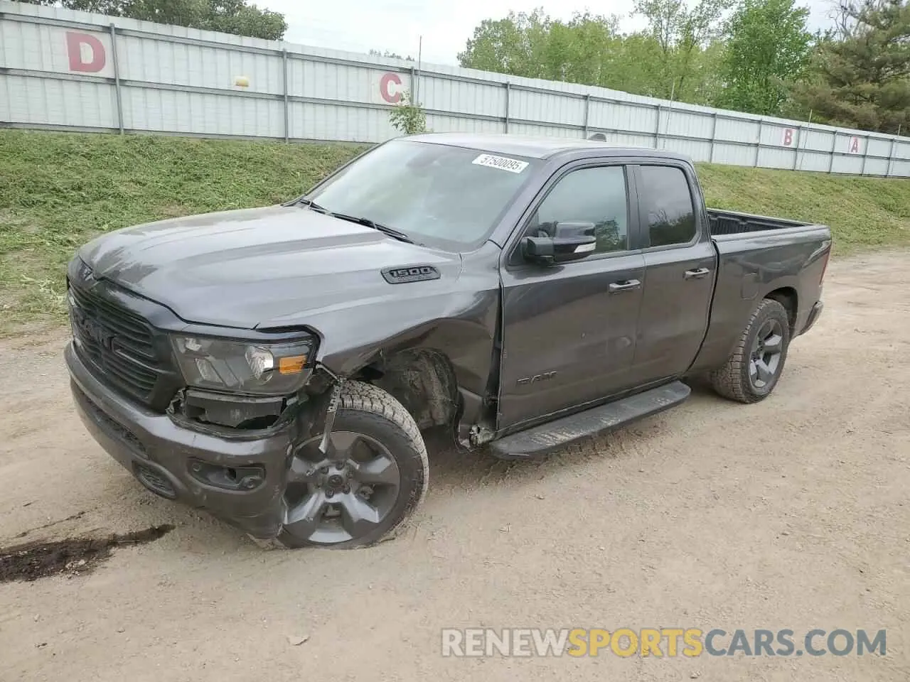 1 Photograph of a damaged car 1C6SRFBT9MN728764 RAM 1500 2021