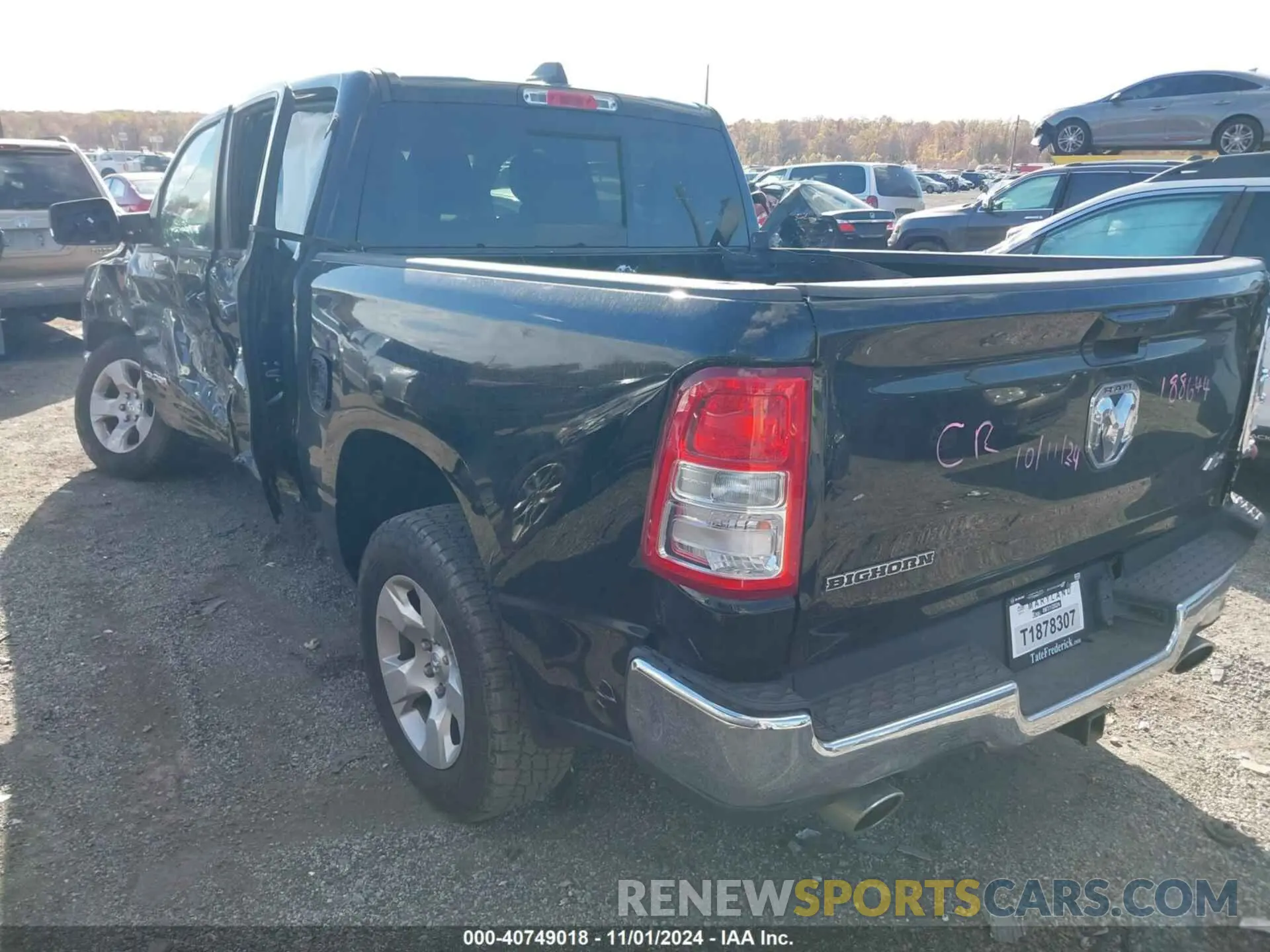 3 Photograph of a damaged car 1C6SRFFT1MN692725 RAM 1500 2021