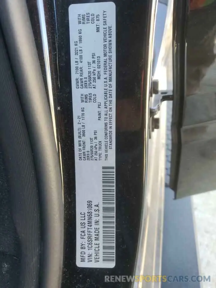 15 Photograph of a damaged car 1C6SRFFT4MN681069 RAM 1500 2021