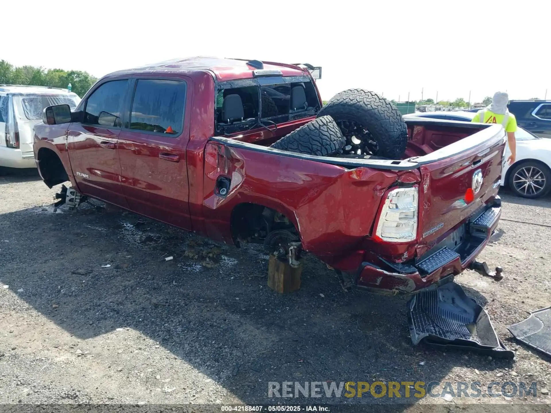 3 Photograph of a damaged car 1C6SRFFT4MN808354 RAM 1500 2021