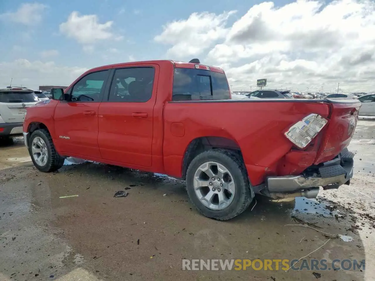 2 Photograph of a damaged car 1C6SRFFT5MN626369 RAM 1500 2021