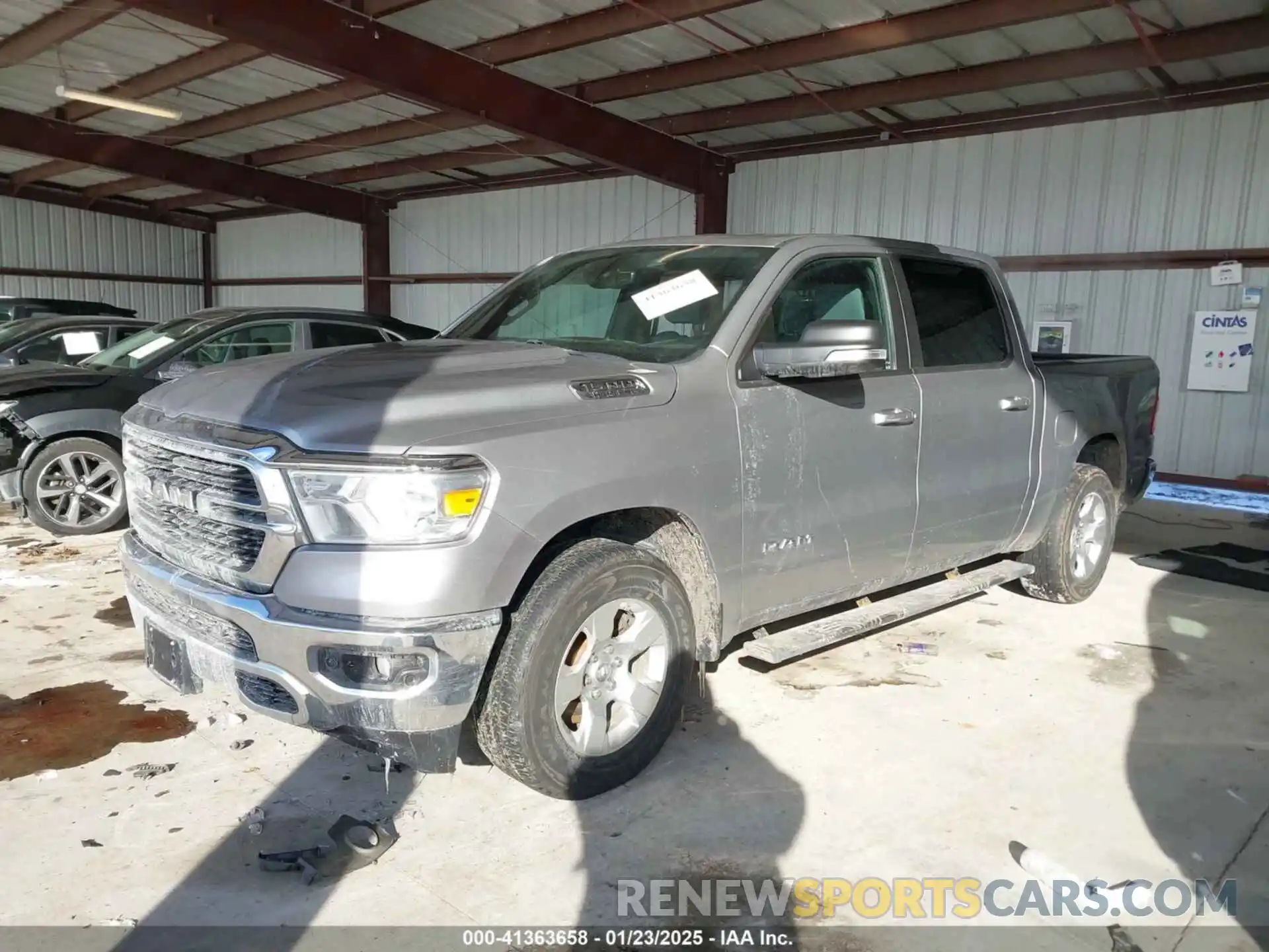 2 Photograph of a damaged car 1C6SRFFT5MN637176 RAM 1500 2021