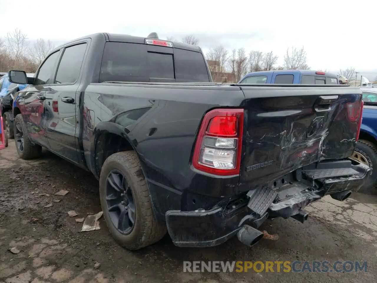 2 Photograph of a damaged car 1C6SRFFT5MN680464 RAM 1500 2021