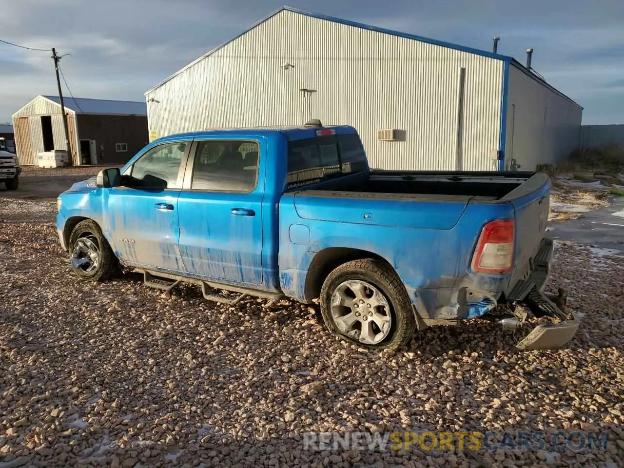 2 Photograph of a damaged car 1C6SRFFT6MN825933 RAM 1500 2021